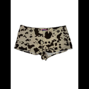 Edikted Cow Printed Low Rise Micro Shorts size L